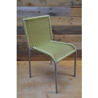 thumb-Retro kinderstoel met groene kunststof zitting-1
