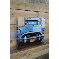 thumb-Canvas schilderij van Amerikaanse auto in Cuba-2