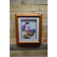 thumb-3D schilderij met bloemen in grenen lijst-1