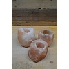 LoodsVol, Tweedehands Set van 3 Himalaya zoutsteen waxinelichthouders