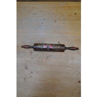 thumb-Brocante houten handdoekrekje met bloemmotief-1