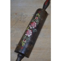 thumb-Brocante houten handdoekrekje met bloemmotief-4