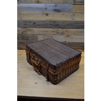 thumb-Gevlochten picknickmand met inhoud – Picknickkoffer met handvaten-4