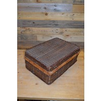 thumb-Gevlochten picknickmand met inhoud – Picknickkoffer met handvaten-5