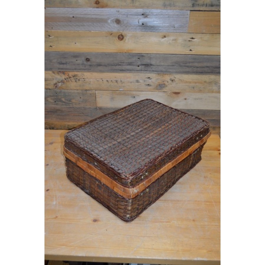Gevlochten picknickmand met inhoud – Picknickkoffer met handvaten-5
