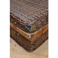 thumb-Gevlochten picknickmand met inhoud – Picknickkoffer met handvaten-6