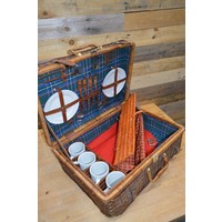 thumb-Gevlochten picknickmand met inhoud – Picknickkoffer met handvaten-8