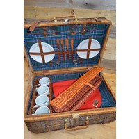 thumb-Gevlochten picknickmand met inhoud – Picknickkoffer met handvaten-9