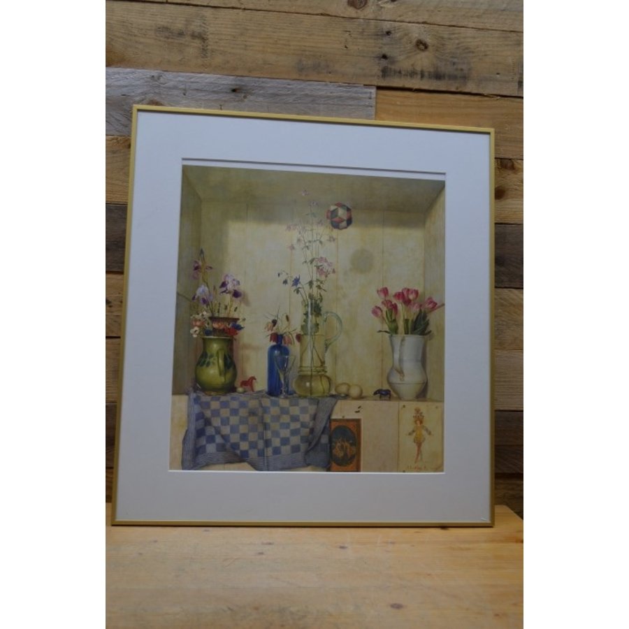 Bloemenposter in lijst naar schilderij van Matthijs Röling-1