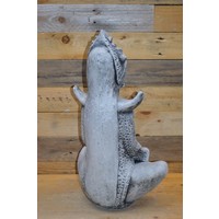 thumb-Betonnen Shiva Boeddha in kleermakerszit met pot – tuinbeeld voor sfeer en decoratie-3
