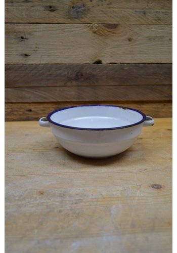Emaille schaaltje met 2 greepjes 