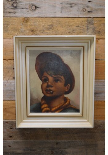 Schilderij jongen met sigaret 