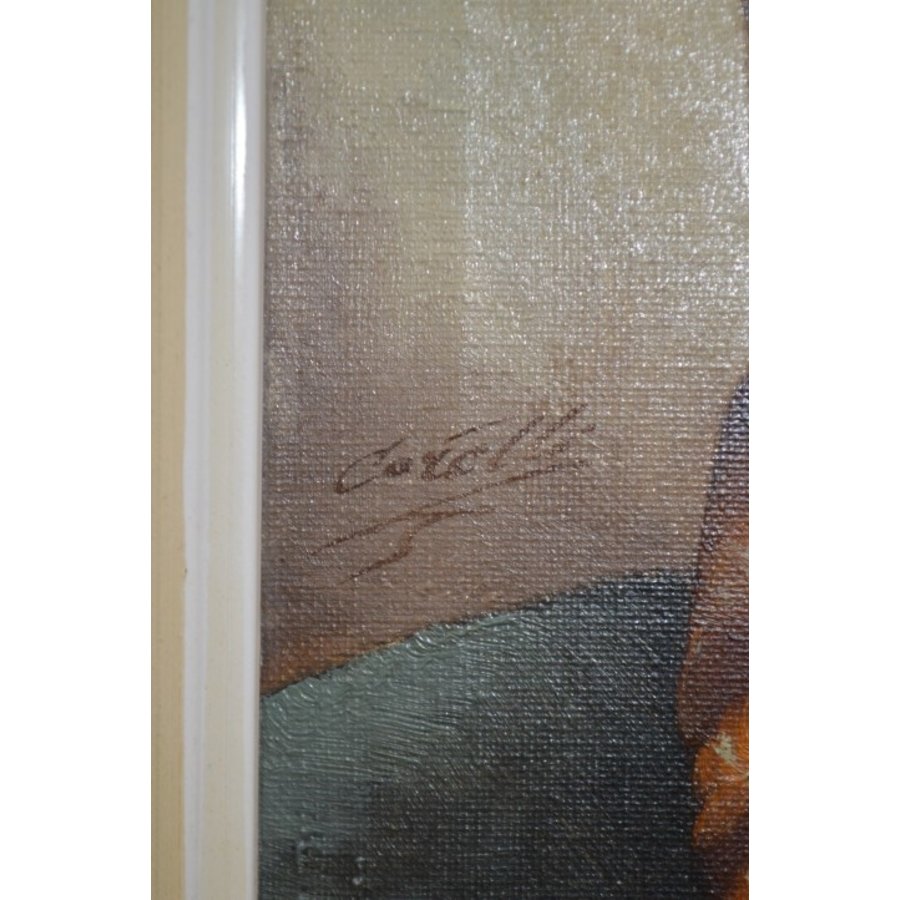 Schilderij jongen met sigaret-3