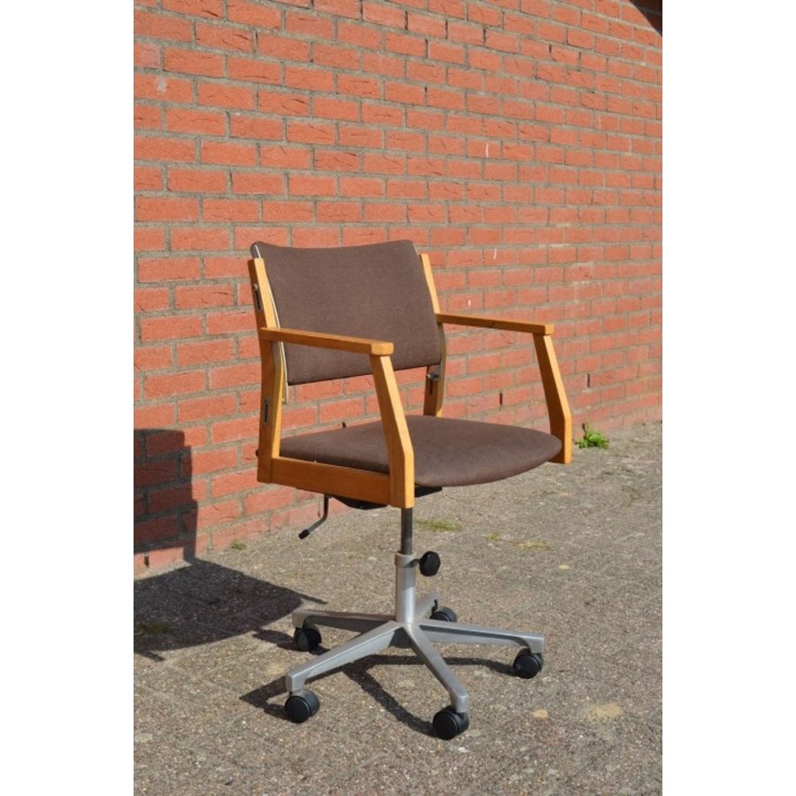 Retro kantoorstoel Verstelbaar Armleuning │ Kringloop - Loodsvol.com