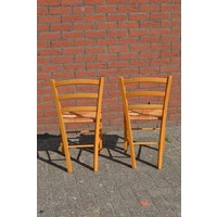 thumb-Beuken stoelen met biezen mat set van 2-3