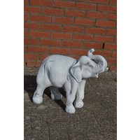 thumb-Betonnen olifant met slurf omhoog – stoer tuinbeeld van beton-2