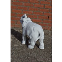 thumb-Betonnen olifant met slurf omhoog – stoer tuinbeeld van beton-4