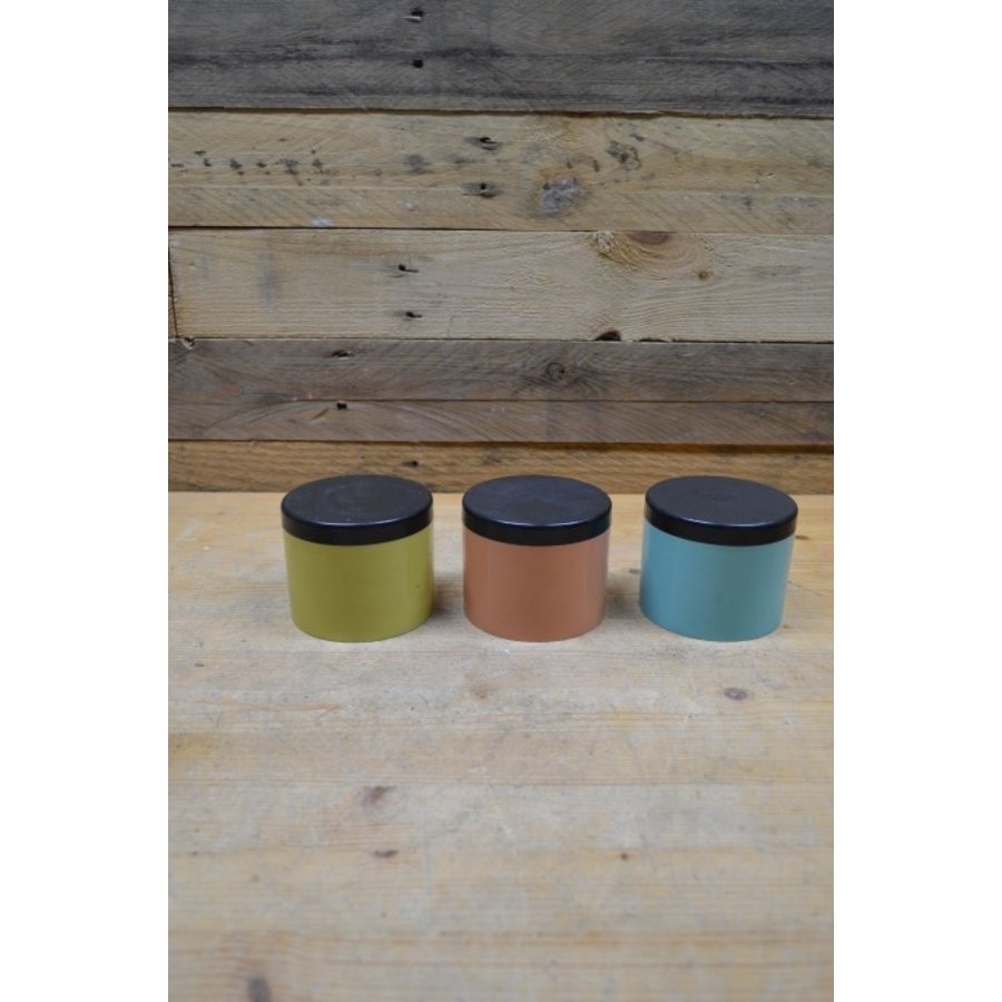 Retro bewaarblikjes set van 3-1