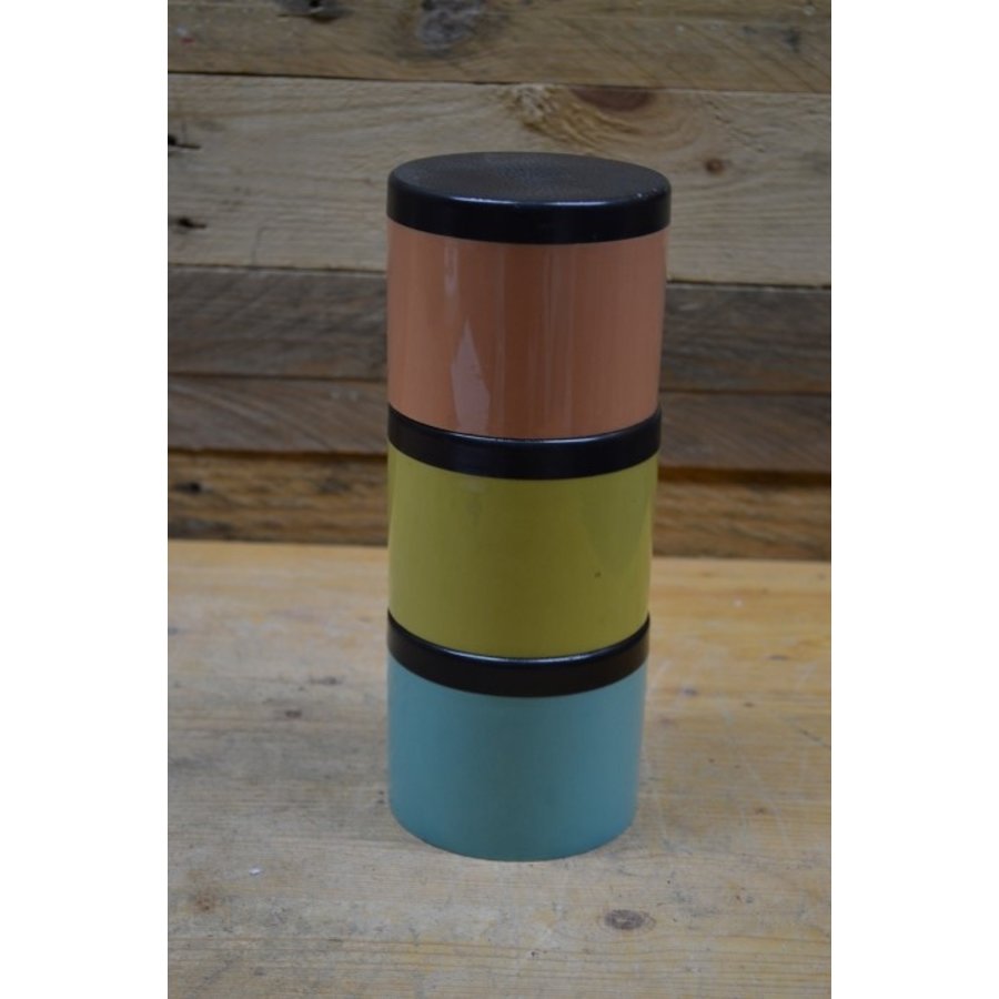 Retro bewaarblikjes set van 3-4