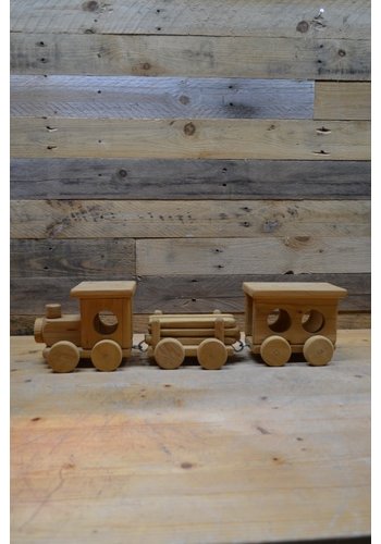 Decoratieve houten trein met wagons 