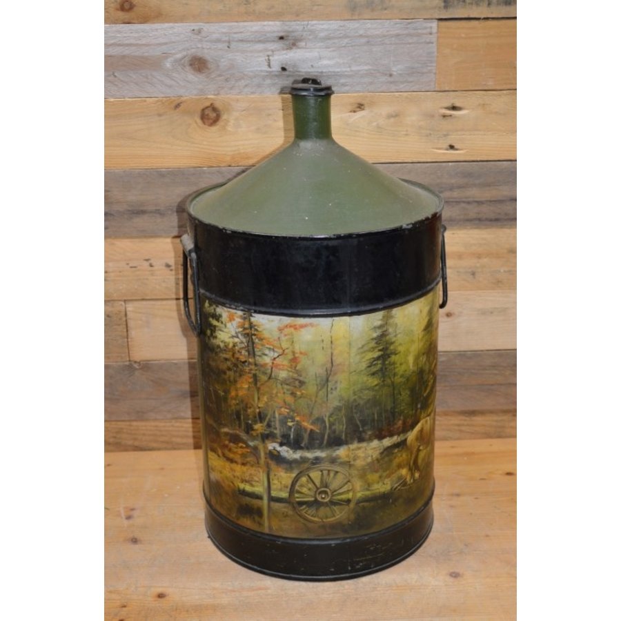 Oude Shell petroleum tank met landschapschildering-1
