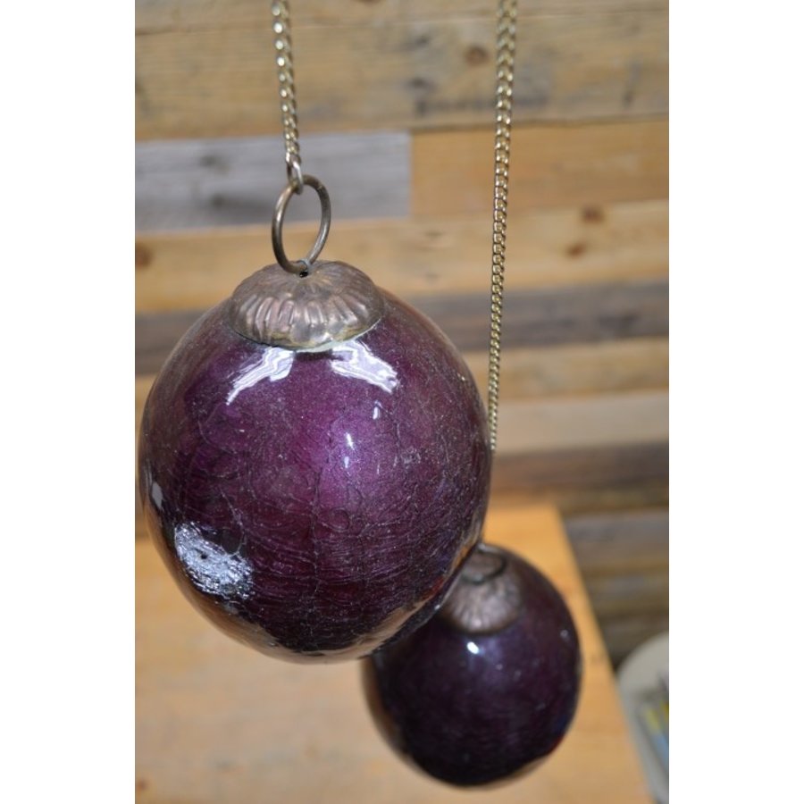 Glazen kerstballen met ketting-5