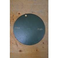 thumb-Rond houten wandbord groen met bloemen – Handbeschilderde wanddecoratie-3