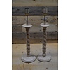 LoodsVol, Tweedehands Set van 2 houten lampenpootjes met fitting opknapper