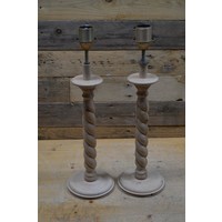 thumb-Set van 2 houten lampenpootjes met fitting opknapper-1
