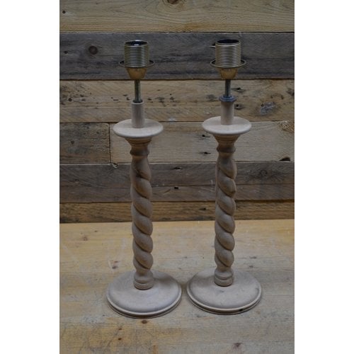Houten lampenpootjes set 2 stuks 