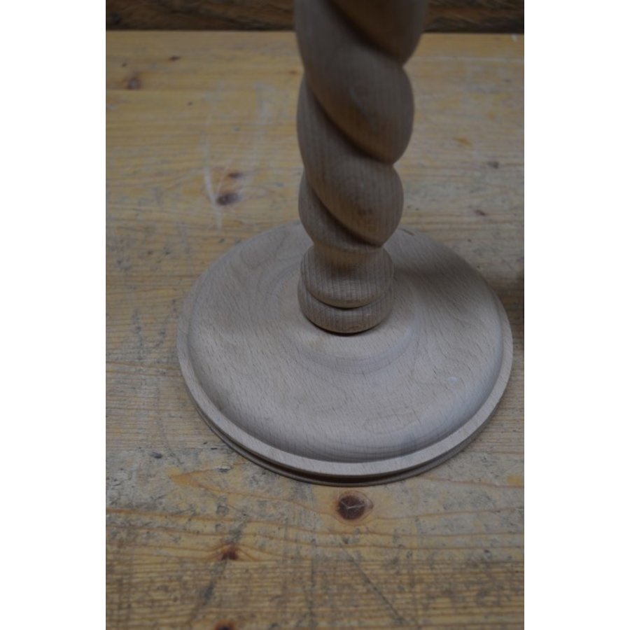Set van 2 houten lampenpootjes met fitting opknapper-2