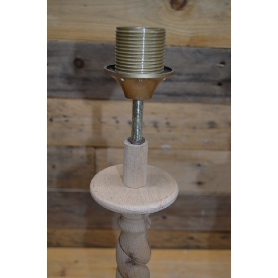 Set van 2 houten lampenpootjes met fitting opknapper-3