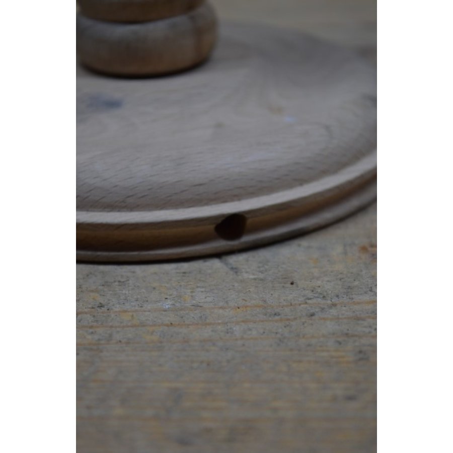 Set van 2 houten lampenpootjes met fitting opknapper-5