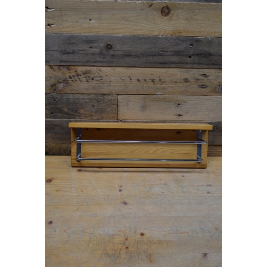 Wandrekje hout en metaal voor handdoeken-1