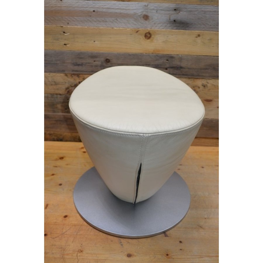 Hocker zitkruk hout/leer-4