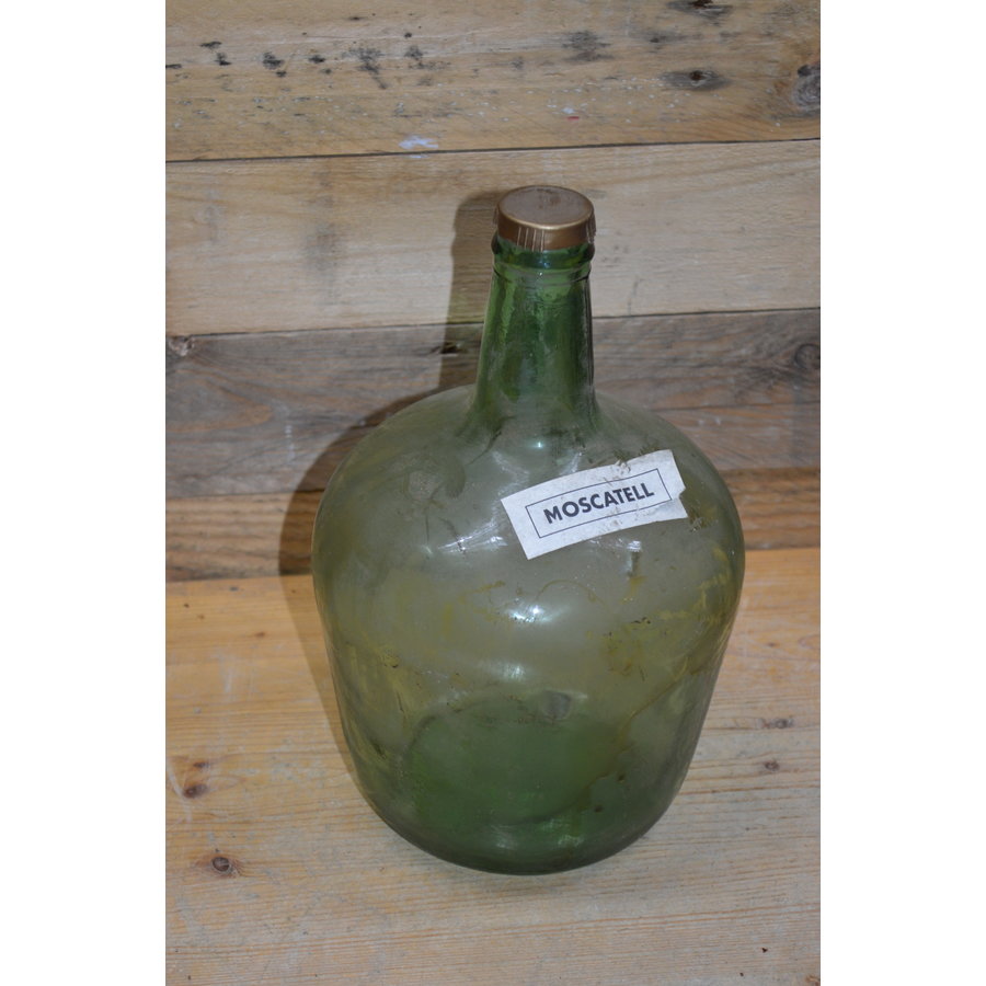 Oude drankfles groen glas-4