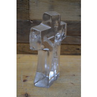 thumb-Glazen kruisbeeld met Jezus – decoratief staand beeld voor herdenking of interieur-5
