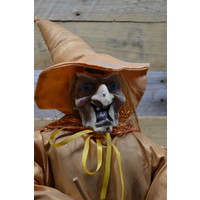 thumb-Grote vintage heksenpop met bezem-2