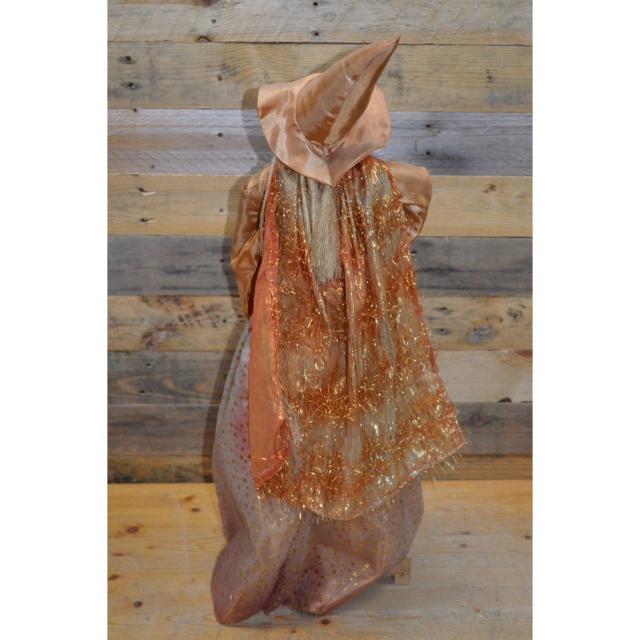 Grote vintage heksenpop met bezem-5
