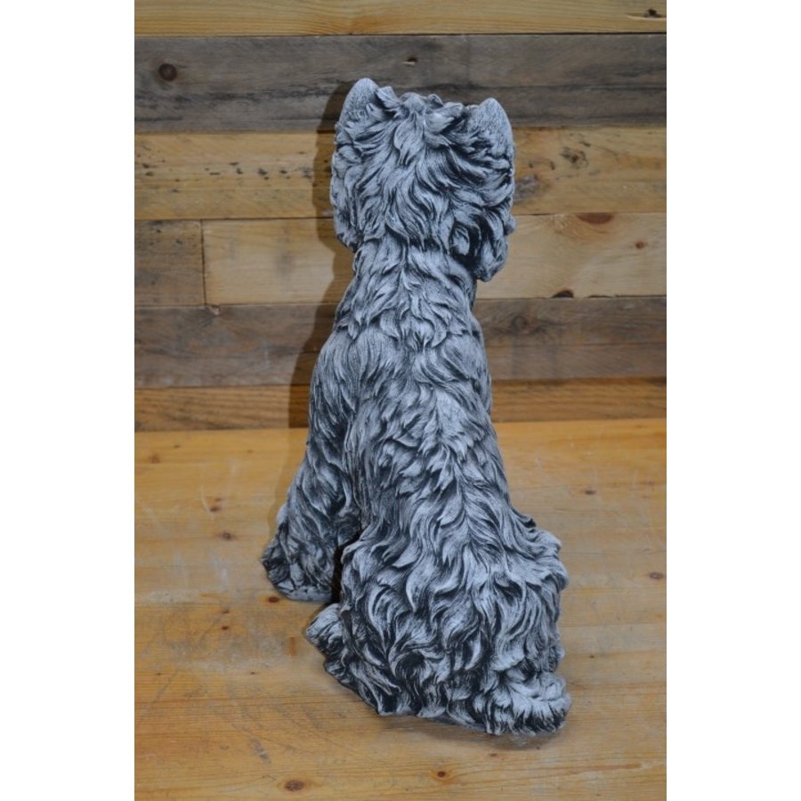 Betonnen Yorkshire terriër – lief en decoratief tuinbeeld van beton-4