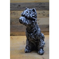 thumb-Betonnen Yorkshire terriër – lief en decoratief tuinbeeld van beton-6