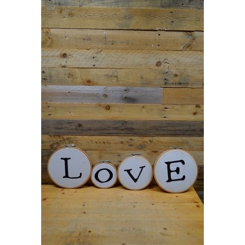 Ronde Love wanddecoratie doek 