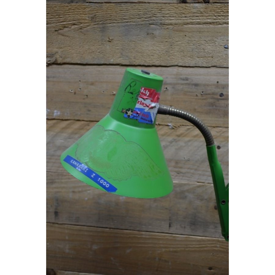 Retro metalen schaarlamp groen-7