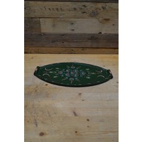 thumb-Vintage dienblaadje met Hindeloopen motieven ovaal handbeschilderd-5