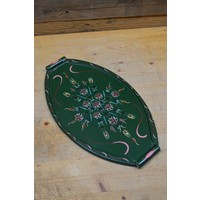 thumb-Vintage dienblaadje met Hindeloopen motieven ovaal handbeschilderd-1