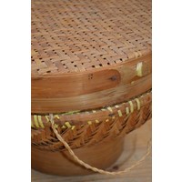 thumb-Vintage bamboe rijstmand tweedehands-2