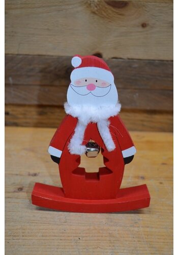 Houten schommel kerstman 