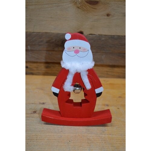 Houten schommel kerstman 