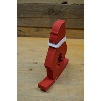 thumb-Vintage houten schommel kerstman met belletje-4