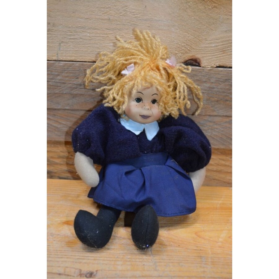 Vintage meisjes pop blond haar-1
